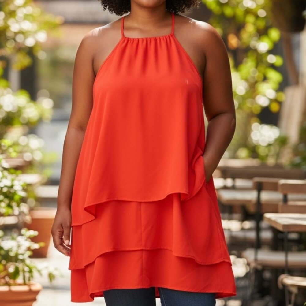 587 WOMENS 3XL RED SHORT PIECE BY MAIN STRIP